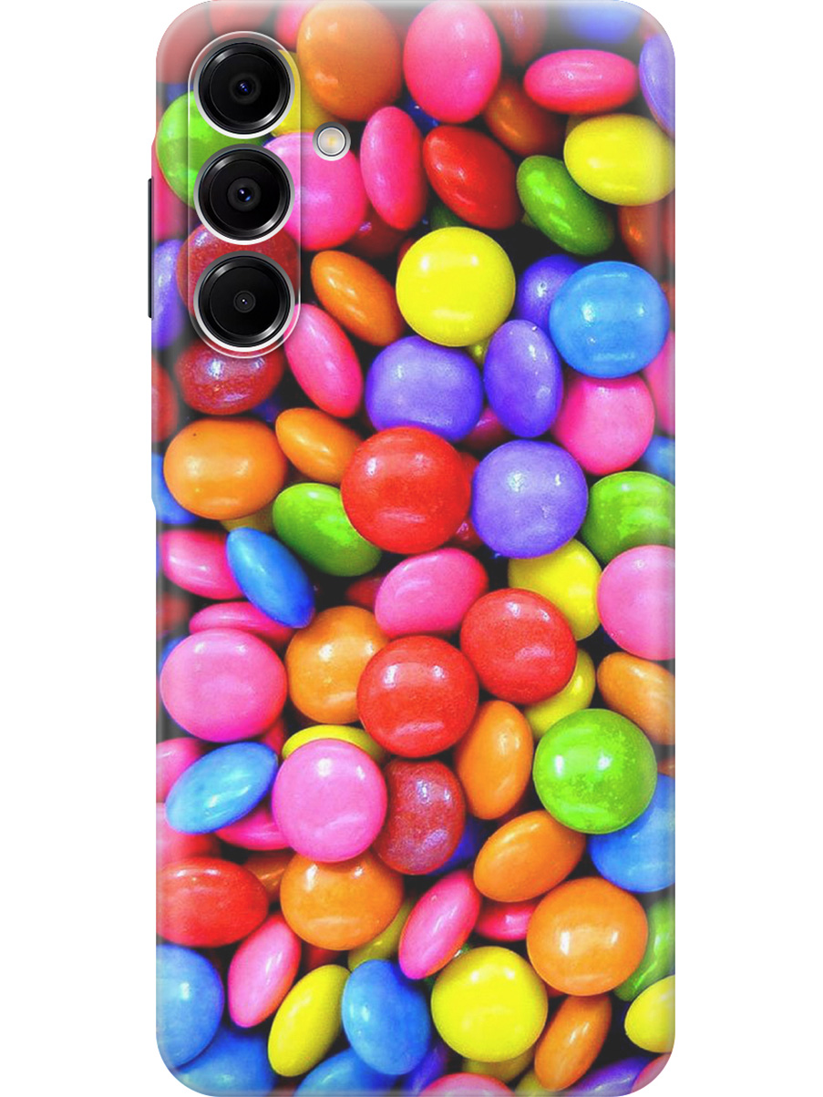 

Силиконовый чехол на Samsung Galaxy A16 с принтом "Цветные драже", Прозрачный;желтый;красный;розовый, 786721731