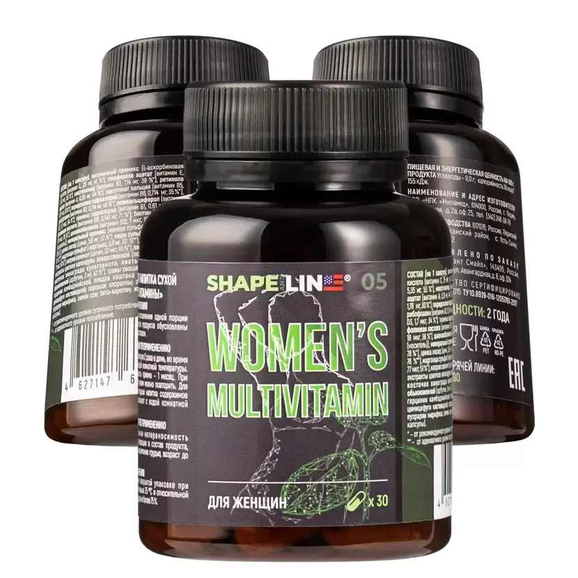 Витамины для женского здоровья Shape and line Woman's Multivitamin капсулы 30 шт.