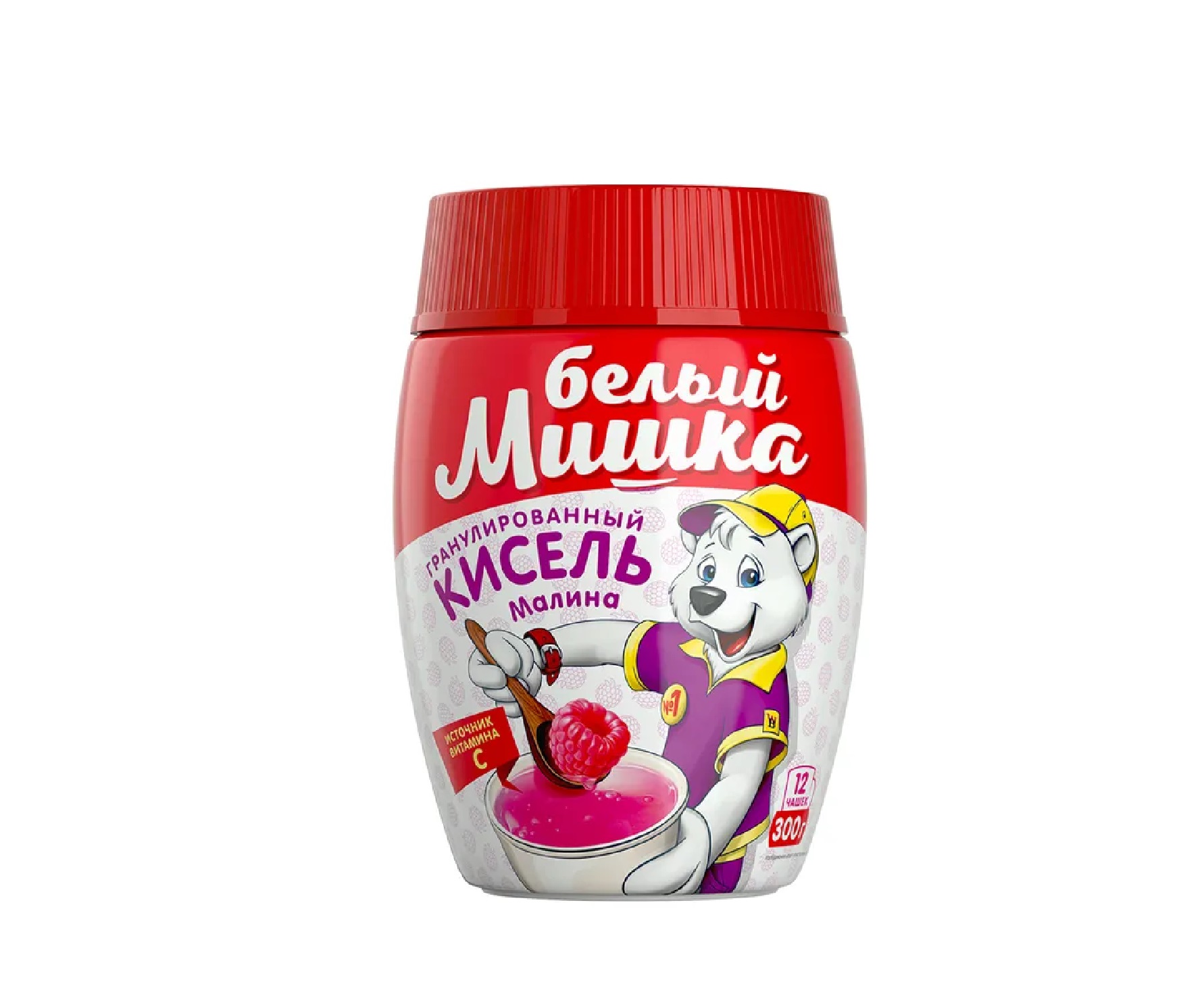 Кисель Белый мишка гранулированный вкус Малины 300 гр