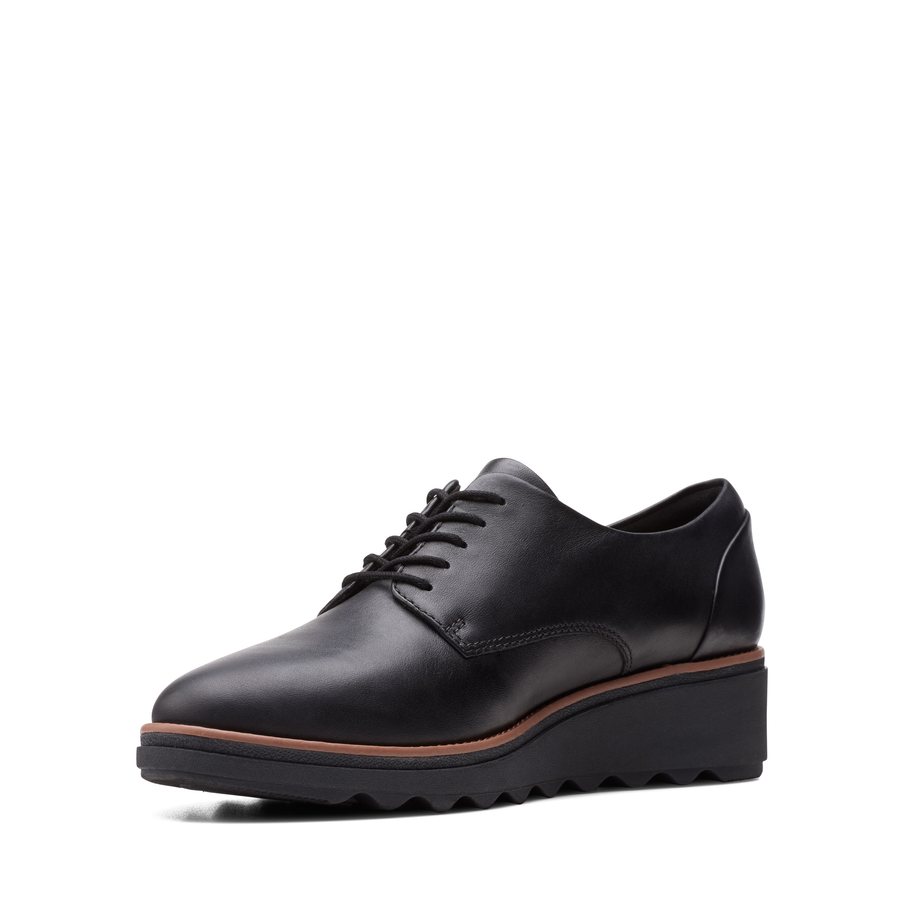 

Полуботинки женский Clarks 26155990 черные 41 EU, Черный, 26155990