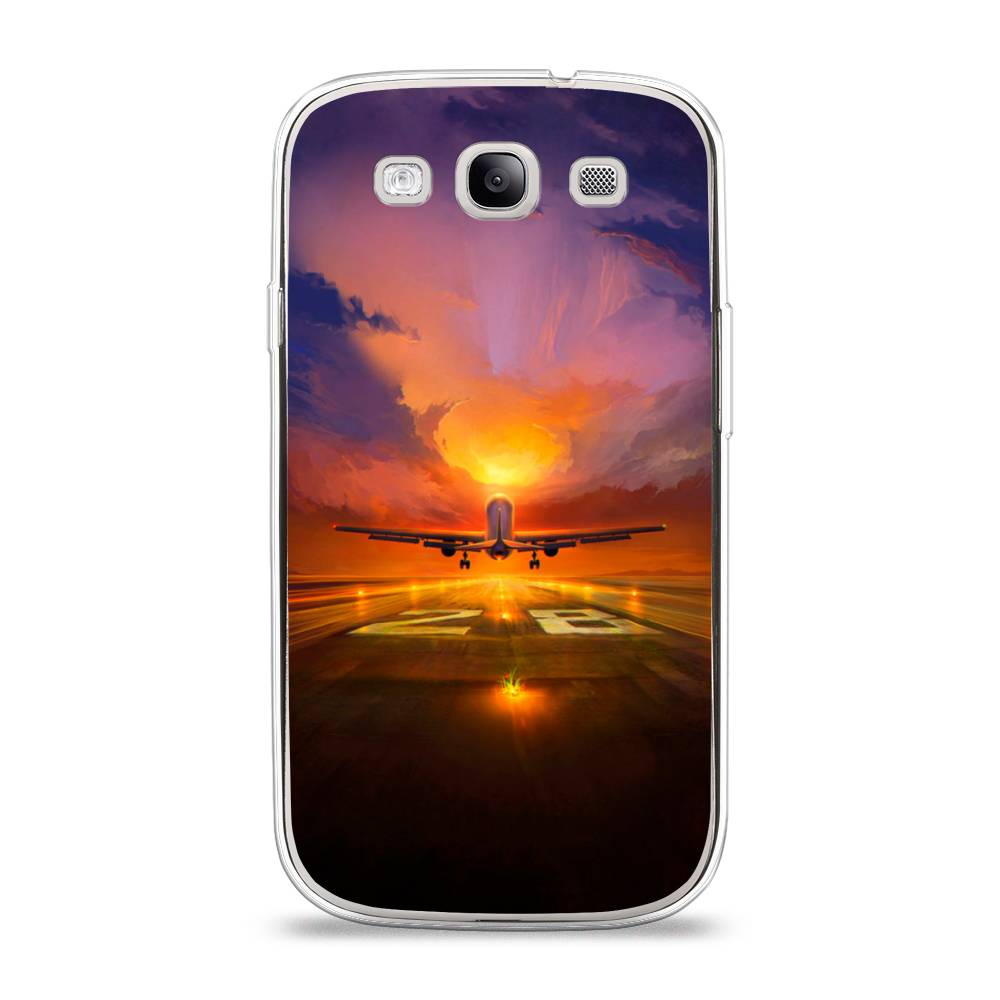 

Чехол на Samsung Galaxy S3 "Самолет на посадке", Оранжевый;синий, 23750-6