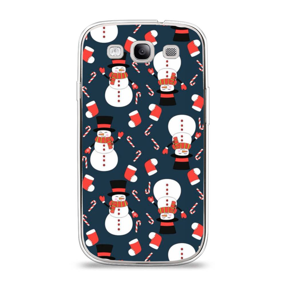 

Чехол на Samsung Galaxy S3 "Синие снеговики", Синий;белый;красный, 23750-5