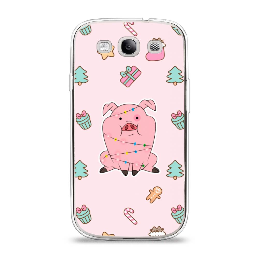 

Чехол на Samsung Galaxy S3 "Розовая свинка", Розовый;зеленый, 23750-5