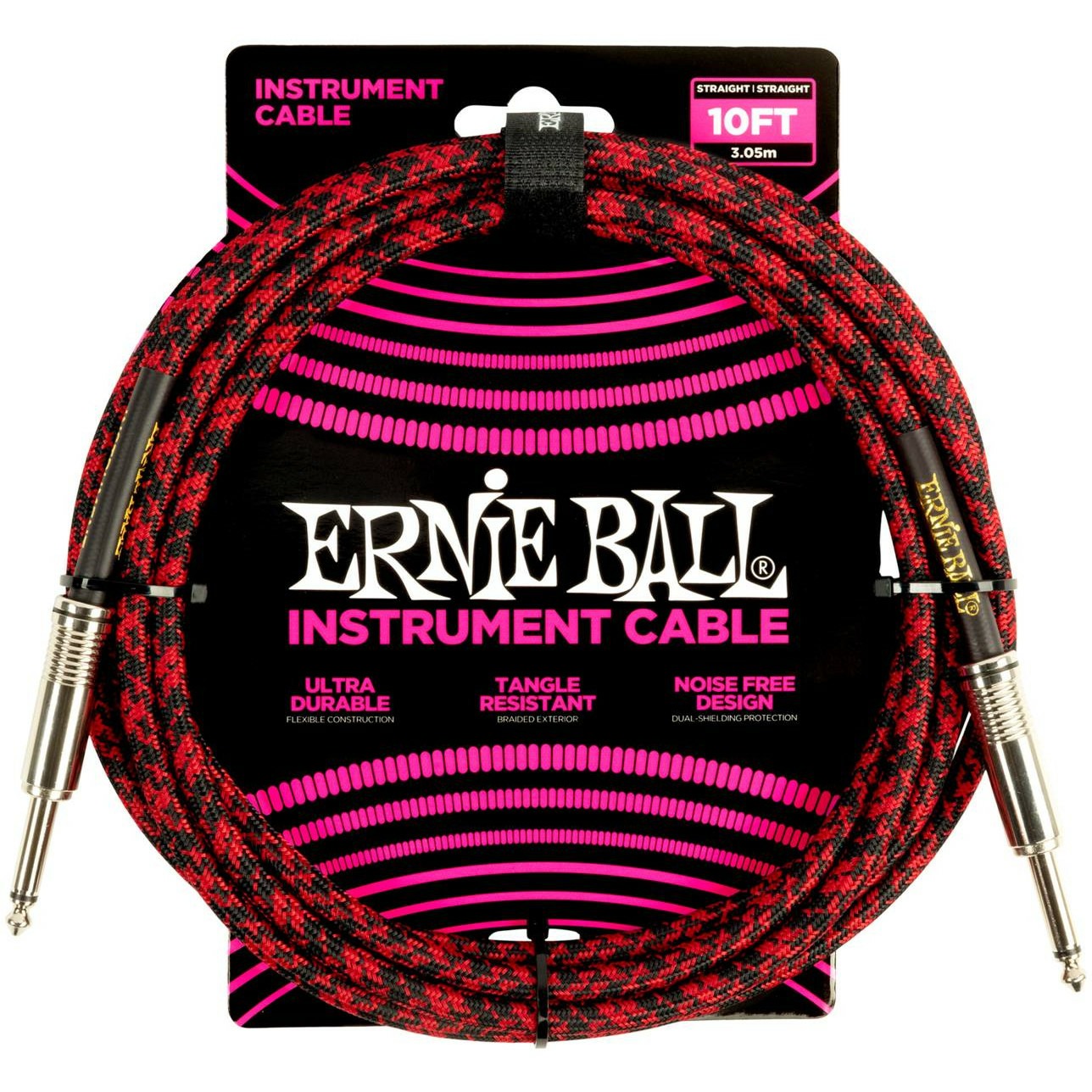 

Кабель гитарный Ernie Ball 6394, Черный;красный, 6394