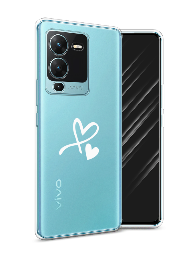 

Силиконовый чехол Awog "Сердечко минимализм" для Vivo V25 Pro 5G, Прозрачный, 267450-6