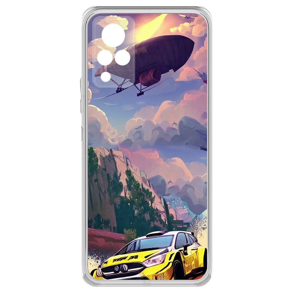 

Чехол-накладка Krutoff Clear Case Гонка для Vivo V21, Прозрачный