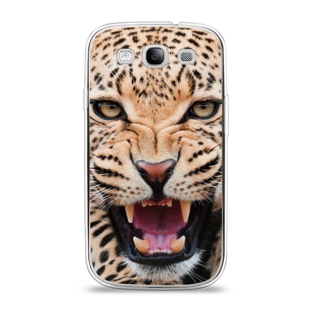 

Чехол на Samsung Galaxy S3 "Леопард 3d", Бежевый;черный, 23750-6