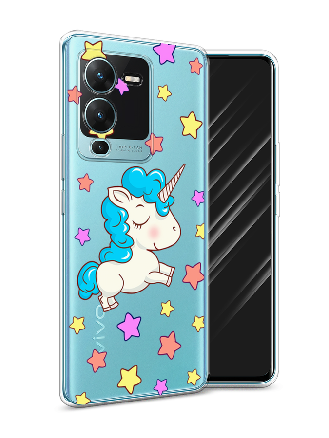 

Силиконовый чехол Awog "Звездный единорог" для Vivo V25 Pro 5G, Разноцветный, 267450-2