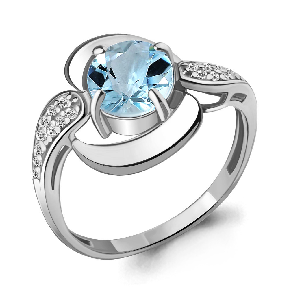 

Кольцо из серебра с топазом Aquamarine Aquamarine 6588002А_925_р р, 6588002А_925_р