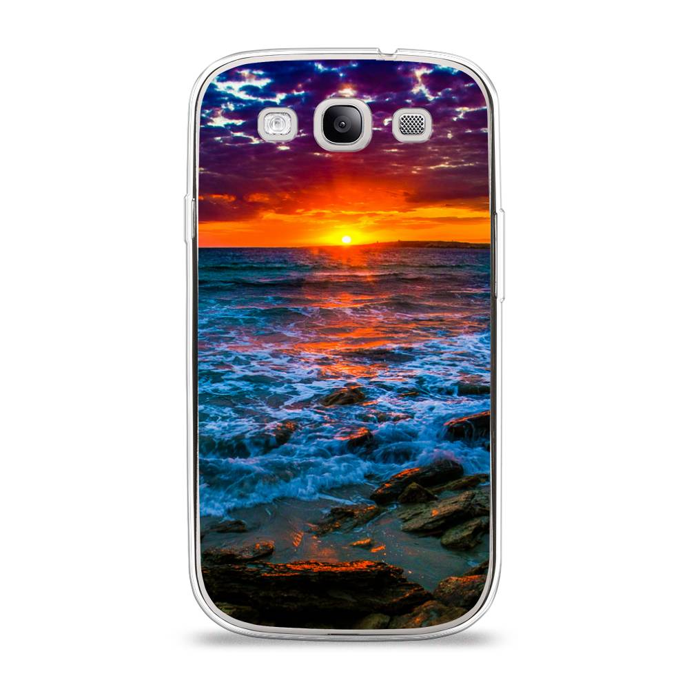 

Чехол на Samsung Galaxy S3 "Закат 1", Оранжевый;синий, 23750-2