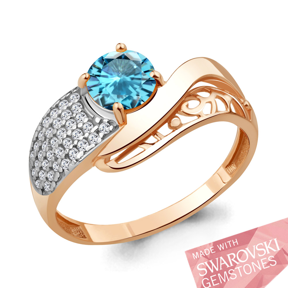 

Кольцо из серебра с топазом Aquamarine Aquamarine 65860508А_925_з р, 65860508А_925_з