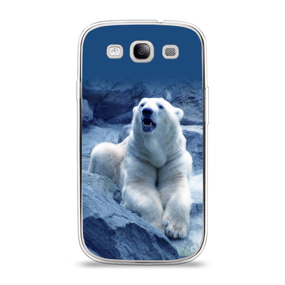 

Чехол на Samsung Galaxy S3 "Белый медведь", Голубой;белый, 23750-1