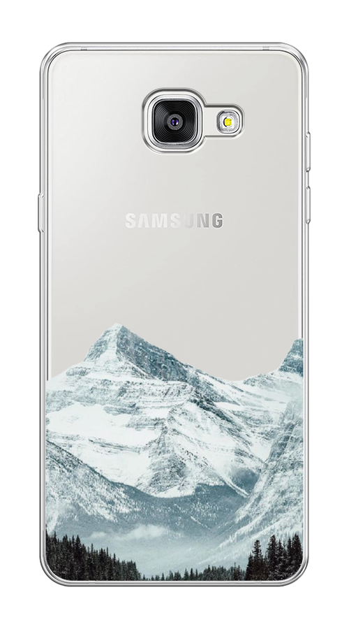 

Чехол на Samsung Galaxy A5 2016 "Горы арт 1", Белый;зеленый, 20550-2