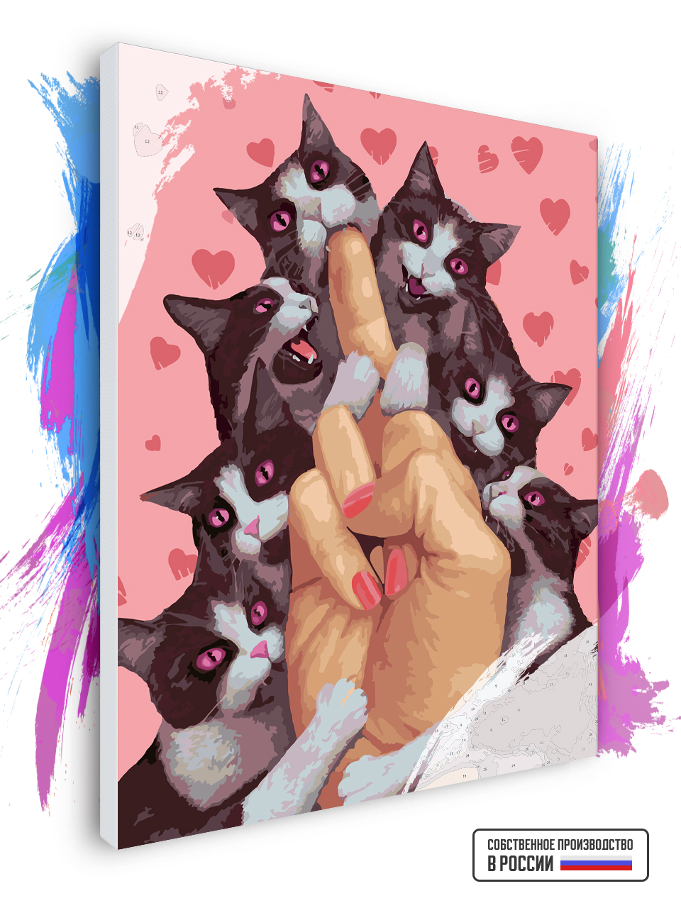 

Картина по номерам Красиво Красим на холсте Cats 70 х 90 см, 79191