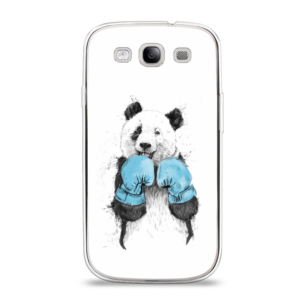 

Чехол на Samsung Galaxy S3 "Панда боксер", Голубой;белый;серый, 23750-1