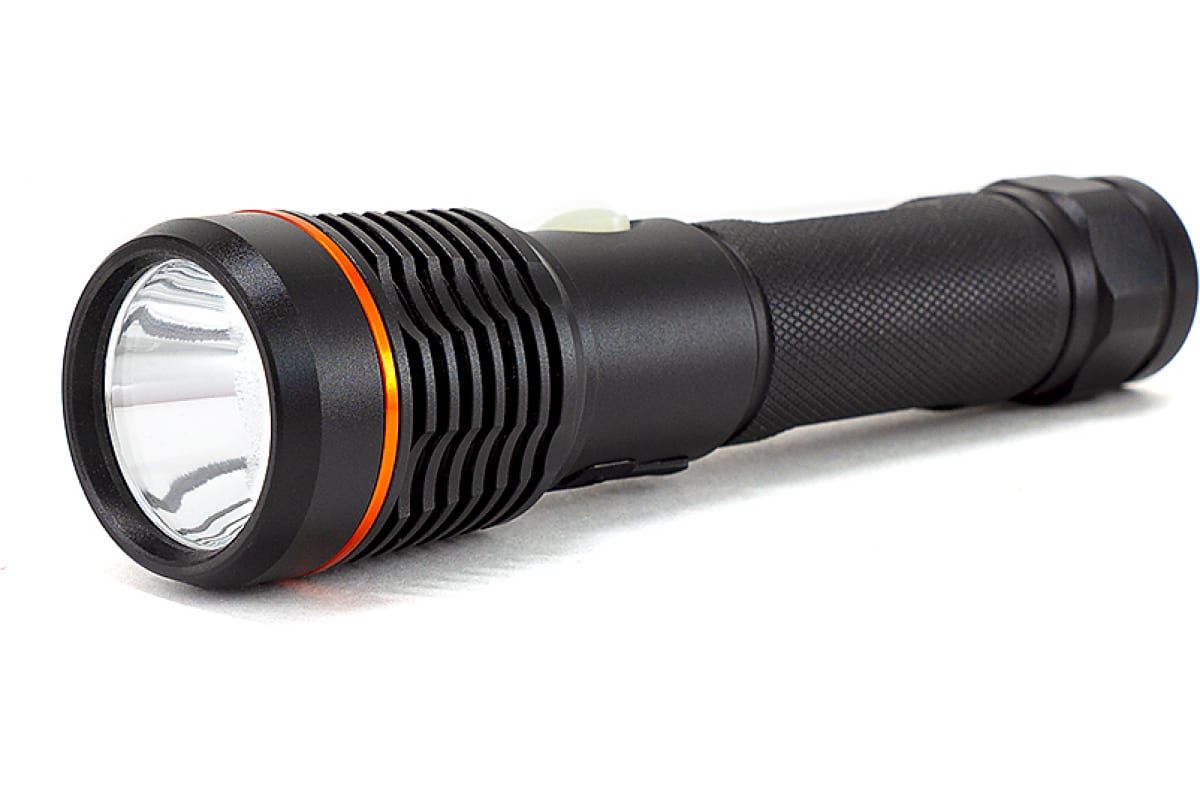 

Фонарь Ручной Аккумуляторный Яркий Луч, Черный, T7V3