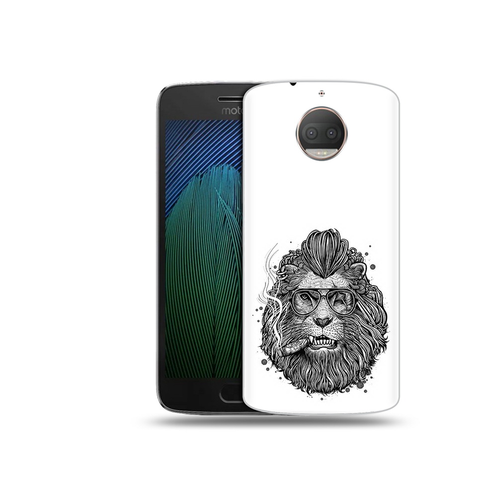 

Чехол MyPads Tocco для Motorola Moto G5S Plus курящий лев (PT75337.377.432), Прозрачный, Tocco