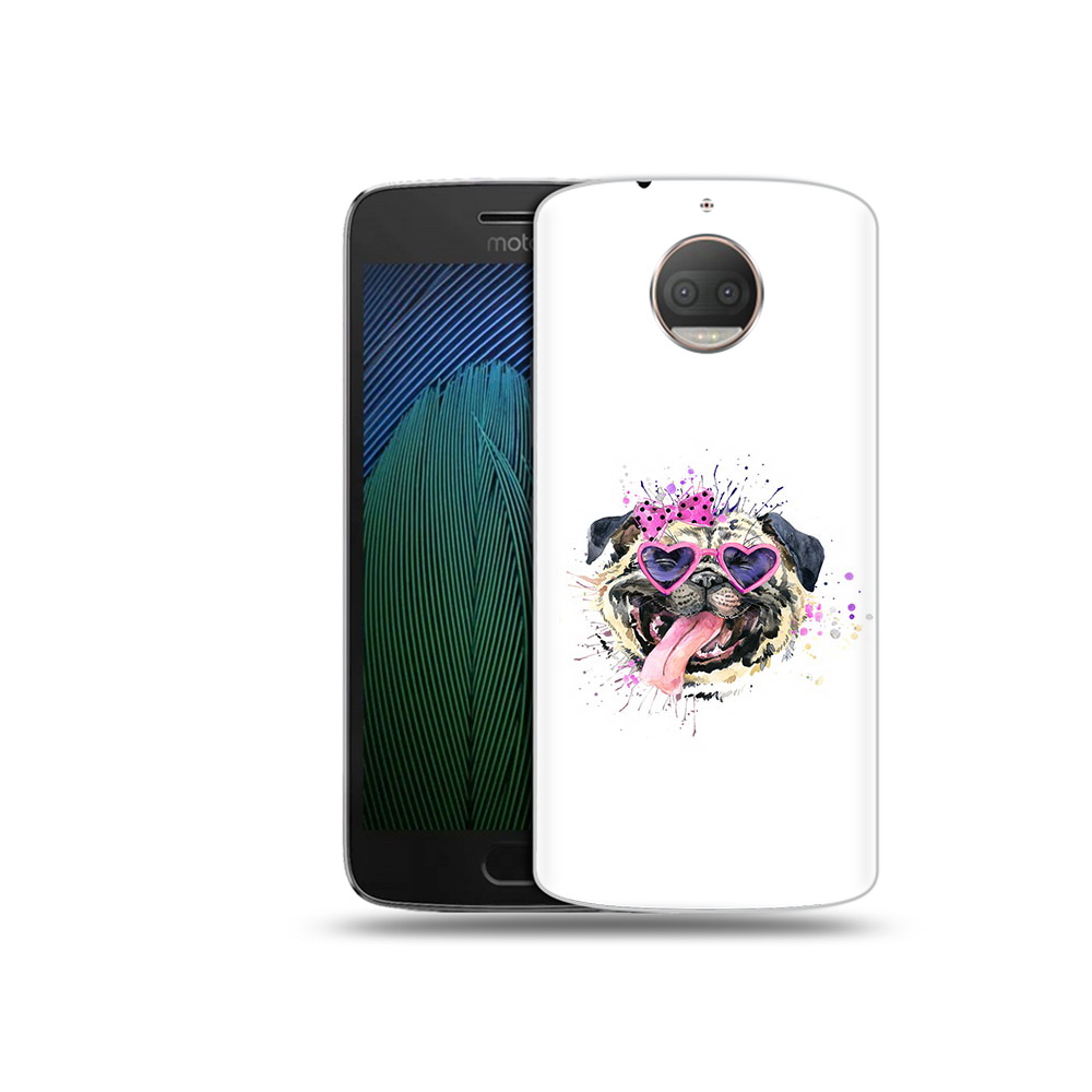 

Чехол MyPads Tocco для Motorola Moto G5S Plus Веселая собака (PT75337.377.43), Прозрачный, Tocco