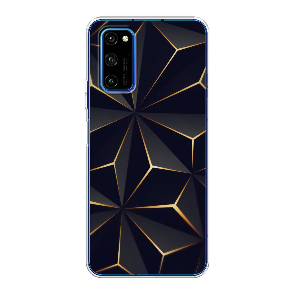 фото Чехол на huawei honor v30 pro "черные полигоны" case place