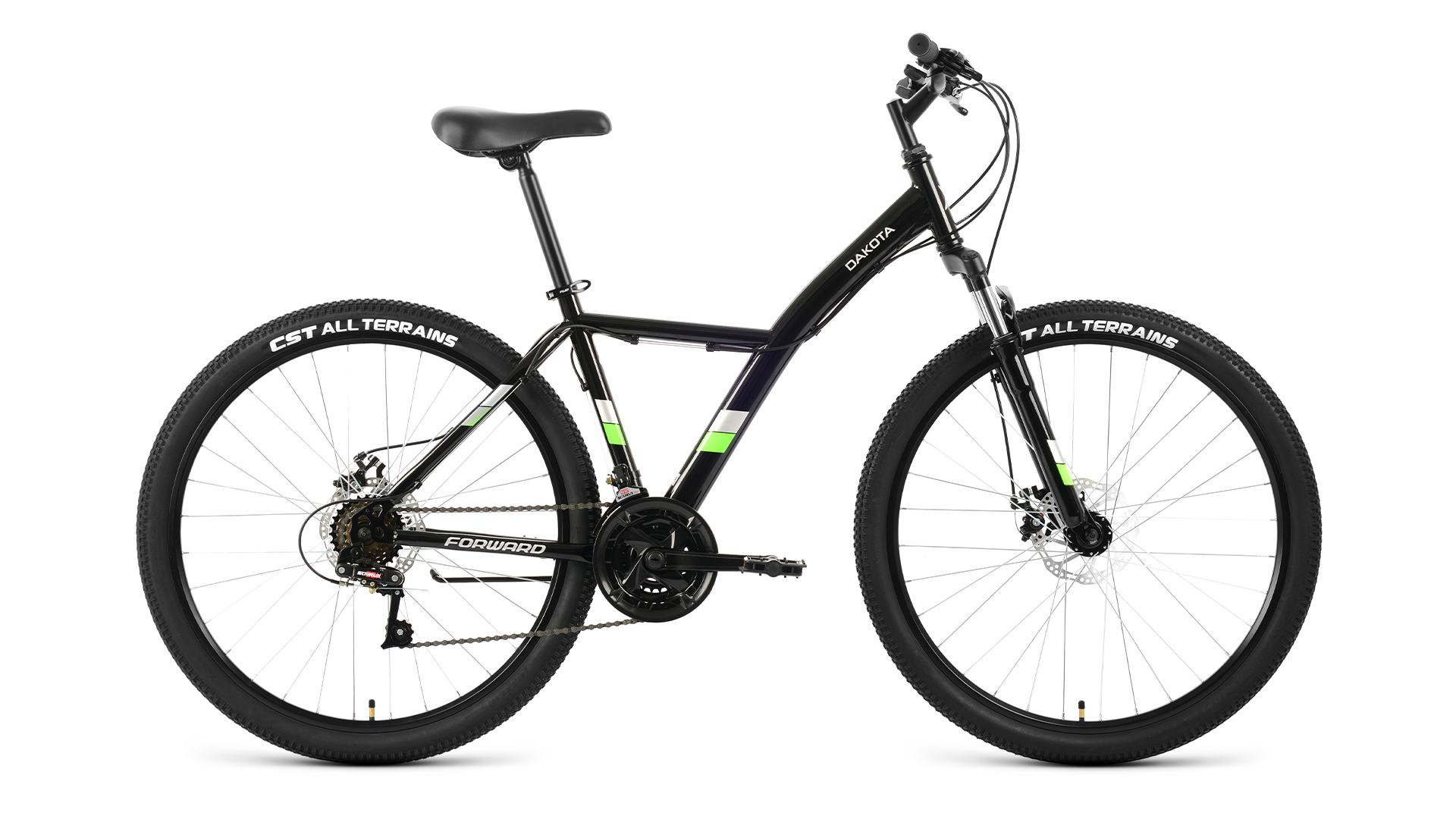 

Велосипед Forward Dakota 27.5 2.0 D 2022 16.5" черный/зеленый, Dakota 27.5 2.0 D