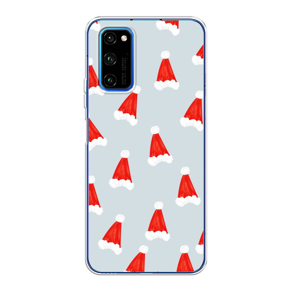 

Чехол на Huawei Honor V30 Pro "Новогодние шапочки", Белый;красный;серый, 611450-5