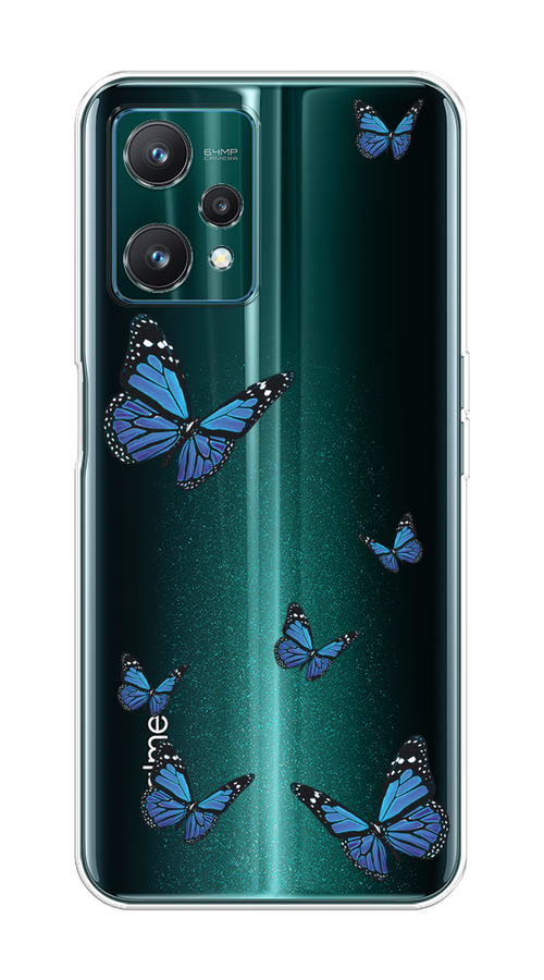 

Чехол на Realme 9 Pro "Blue butterflies", Синий;черный, 2511150-1