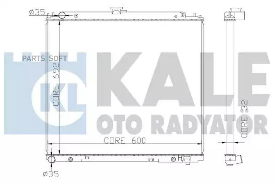 

Радиатор охлаждения двигателя Nissan Np300 Navara/Pathfinder III 05> KALE 370600
