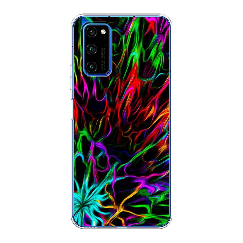 

Чехол на Huawei Honor V30 Pro "Разноцветные разводы", Голубой;зеленый;оранжевый, 611450-3