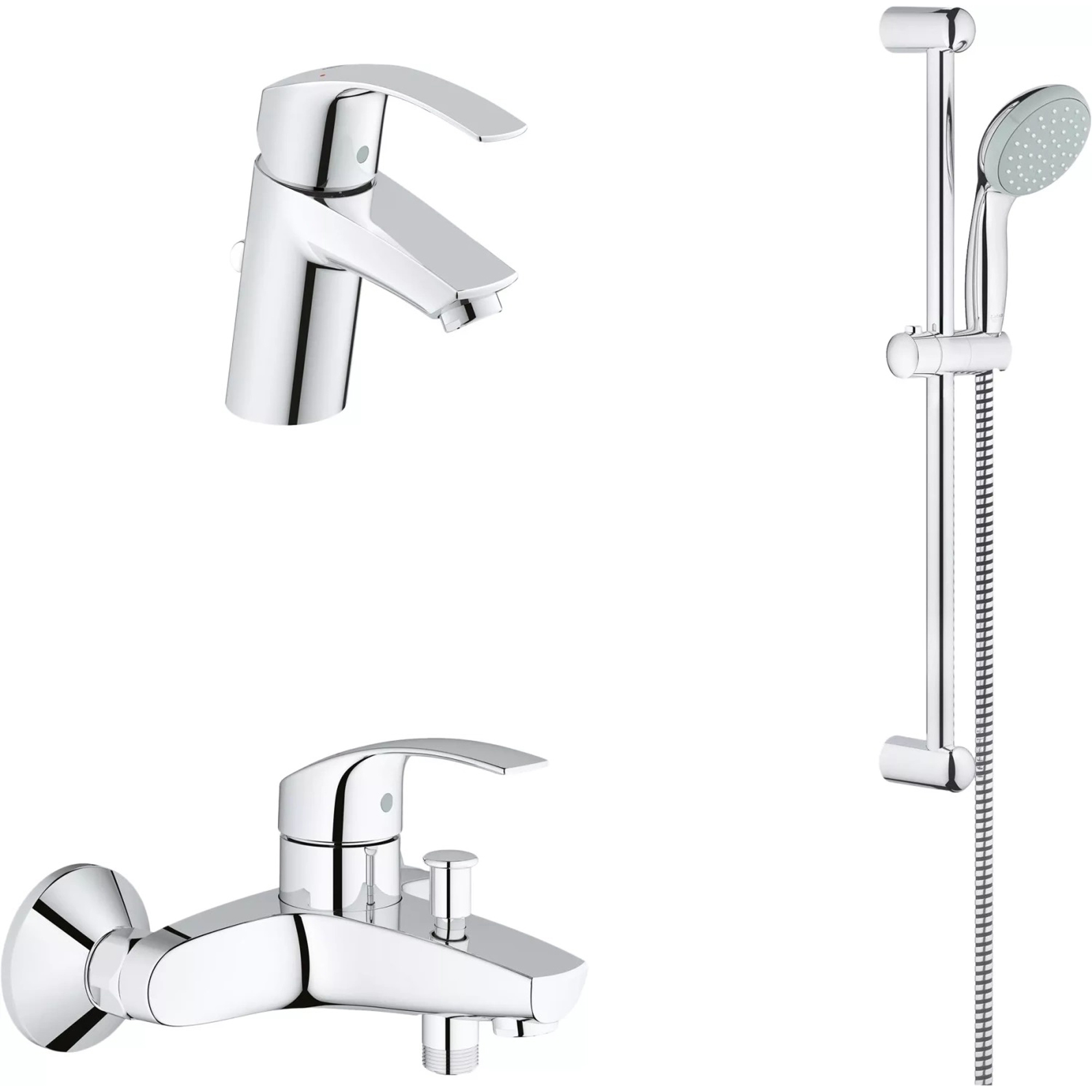 

Комплект смесителей Grohe Eurosmart 124446, Серебристый, Eurosmart