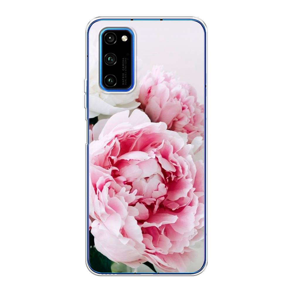 

Чехол на Huawei Honor V30 Pro "Розовые и белые пионы", Розовый;белый, 611450-2