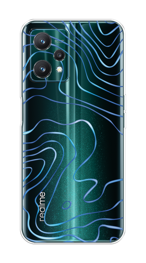 

Чехол на Realme 9 Pro "Blue lines", Прозрачный;синий, 2511150-1
