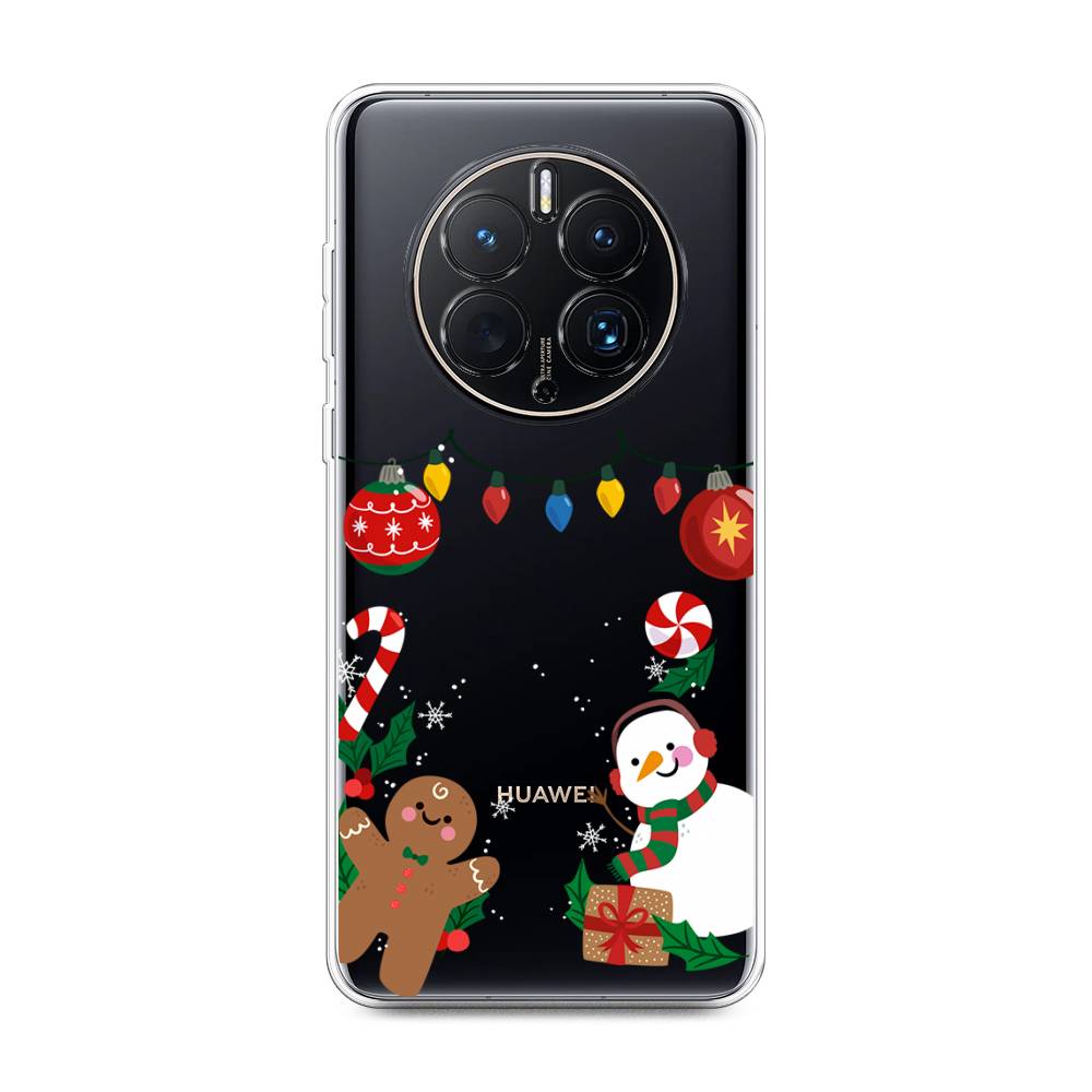 

Чехол для Huawei Mate 50 Pro "Новогоднее настроение", Коричневый;красный;зеленый, 6109950-5