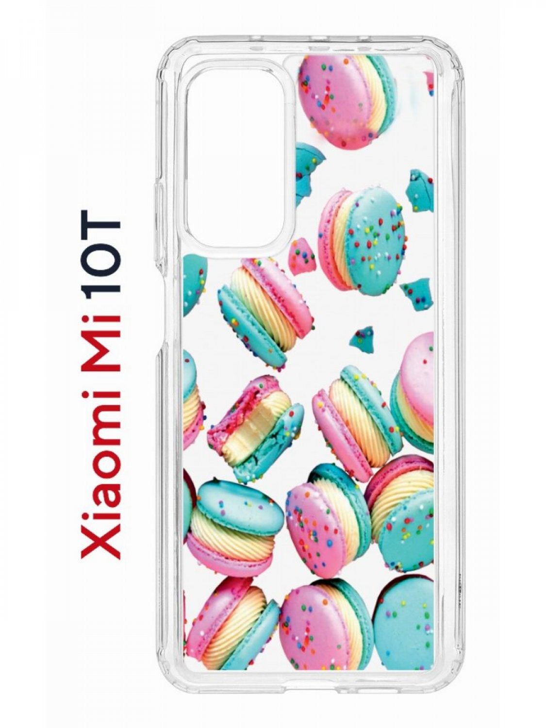 

Чехол на Xiaomi Mi 10T/Mi 10T Pro Kruche Print Макарон,противоударный бампер с принтом, Прозрачный;розовый;бежевый;голубой, Ксиоми Ми 10Т,Ми 10Т Про