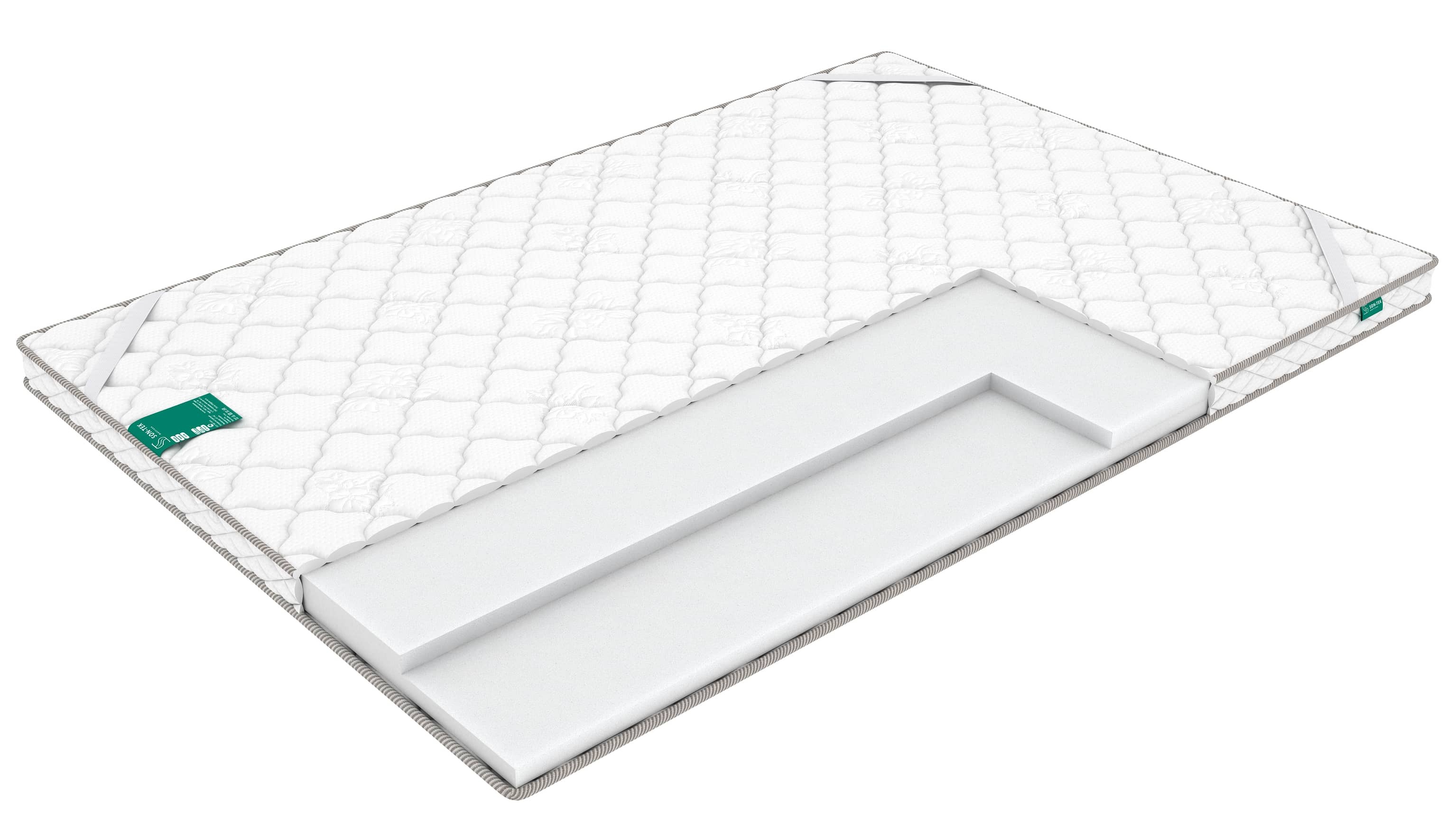 

Топпер-наматрасник на диван, на матрас Sleeptek Foam 4/brdlux1480771 190х200, Белый, Foam 4