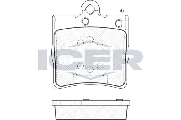 

Комплект тормозных колодок ICER 181311