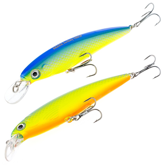 

Воблер Akara Jockey 100SP 14 гр. (1/2 oz 3,9 in) A61, Синий;желтый;оранжевый, Jockey