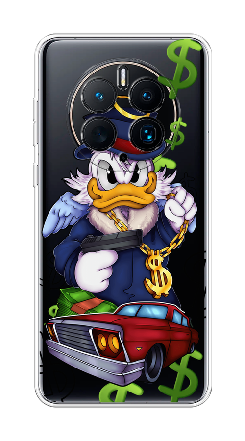 

Чехол на Huawei Mate 50 Pro "Scrooge McDuck with a Gold Chain", Красный;синий;белый, 6109950-6