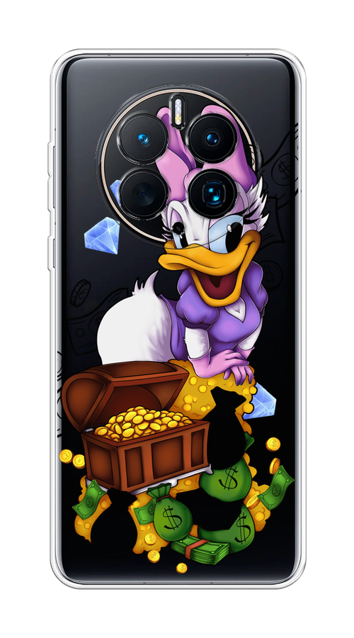 

Чехол на Huawei Mate 50 Pro "Rich Daisy Duck", Коричневый;белый;фиолетовый, 6109950-6