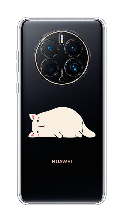 

Чехол на Huawei Mate 50 Pro "Cat not today", Белый;розовый;черный, 6109950-1