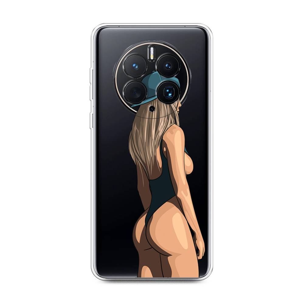 

Чехол для Huawei Mate 50 Pro "Девушка в черном купальнике", Зеленый;бежевый;черный, 6109950-6