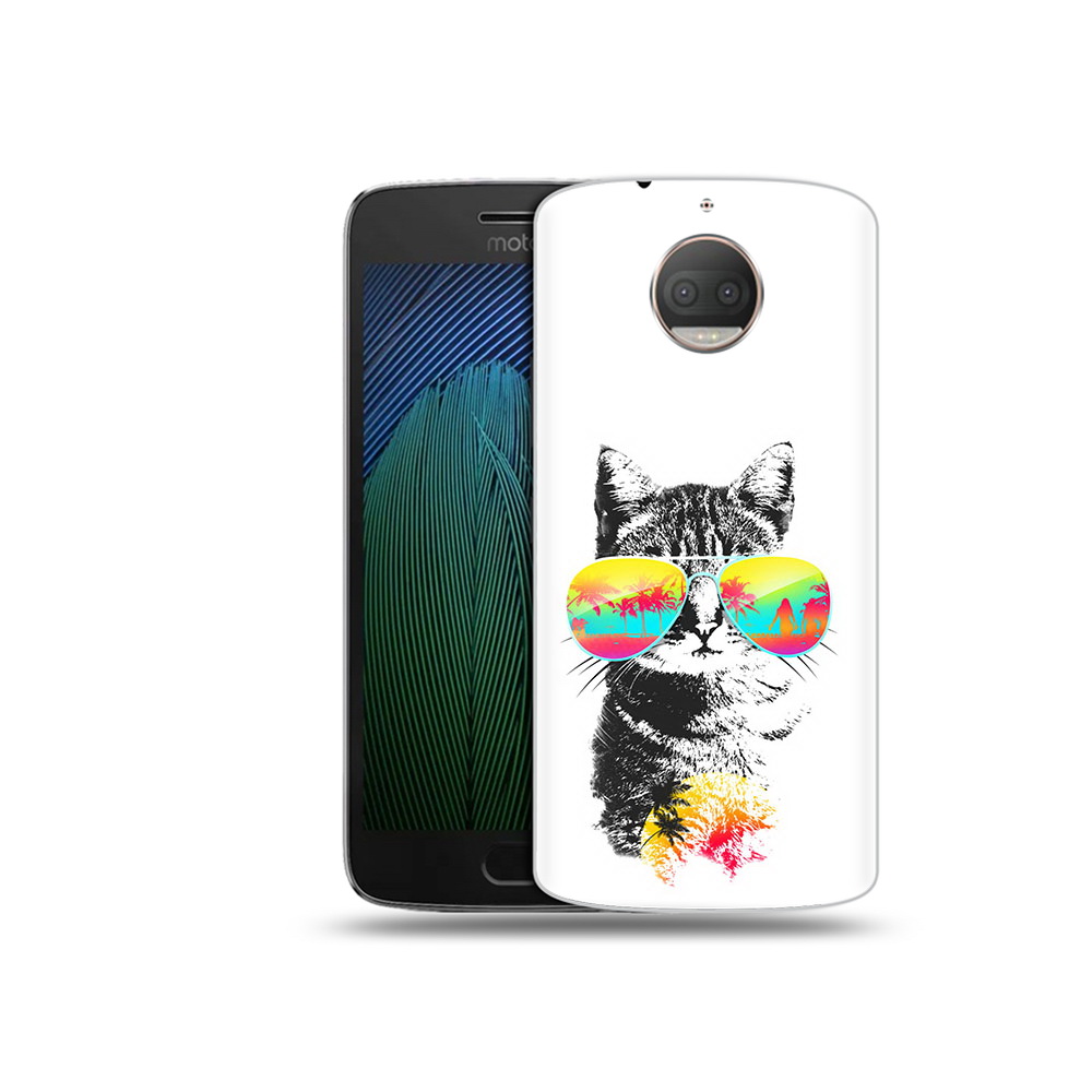 

Чехол MyPads Tocco для Motorola Moto G5S Plus крутой кот (PT75337.377.425), Прозрачный, Tocco