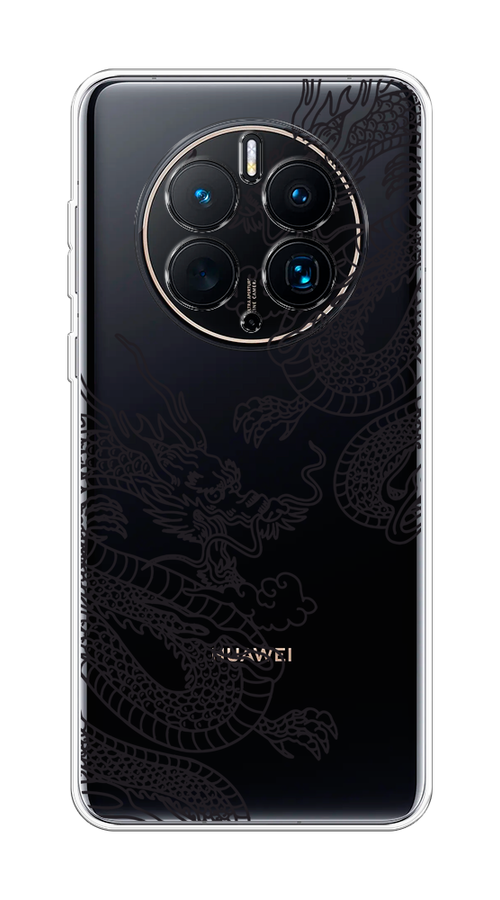 

Чехол на Huawei Mate 50 Pro "Два китайских дракона", Серый;черный, 6109950-1