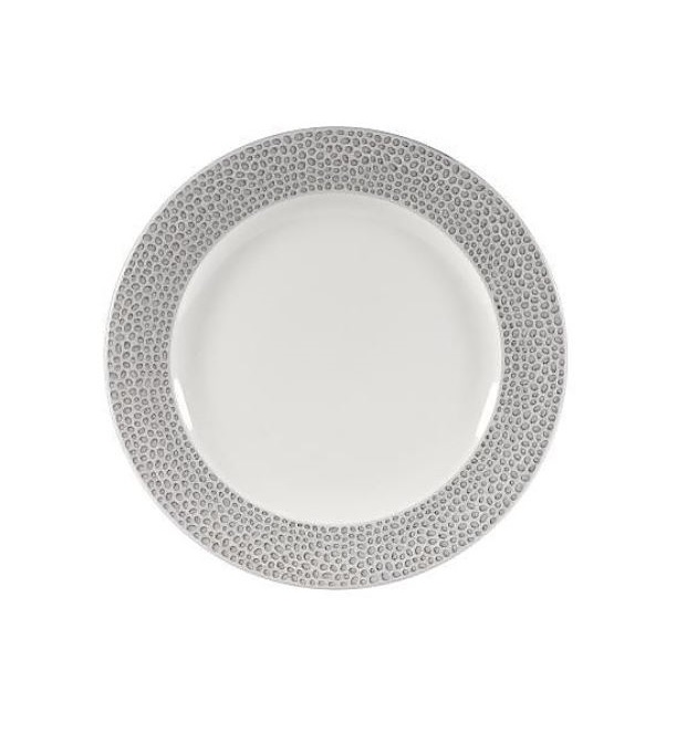 

Тарелка обеденная Churchill Isla SHISIP81 2023-25745 фарфор, 21x21, бело-серый, 1 шт