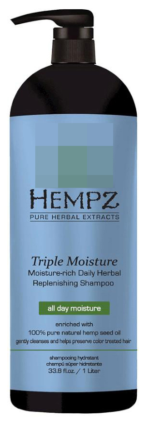 Шампунь Hempz Triple Moisture Replenishing 1 л растительный кондиционер hempz triple moisture тройное увлажнение 250 мл