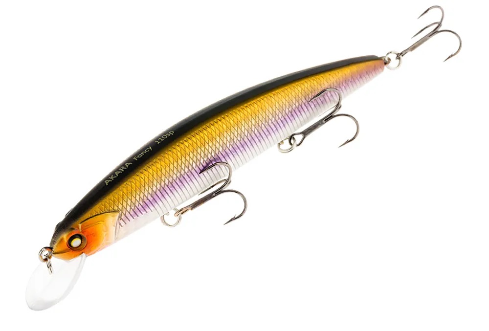 

Воблер Akara Fancy 110SP 17 гр. (3/5 oz 4,3 in) A211, Золотистый;фиолетовый, Fancy