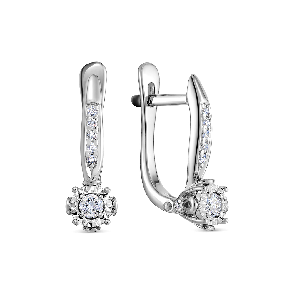 

Серьги из белого золота с бриллиантом Vesna jewelry 21493-259-46-00, 21493-259-46-00