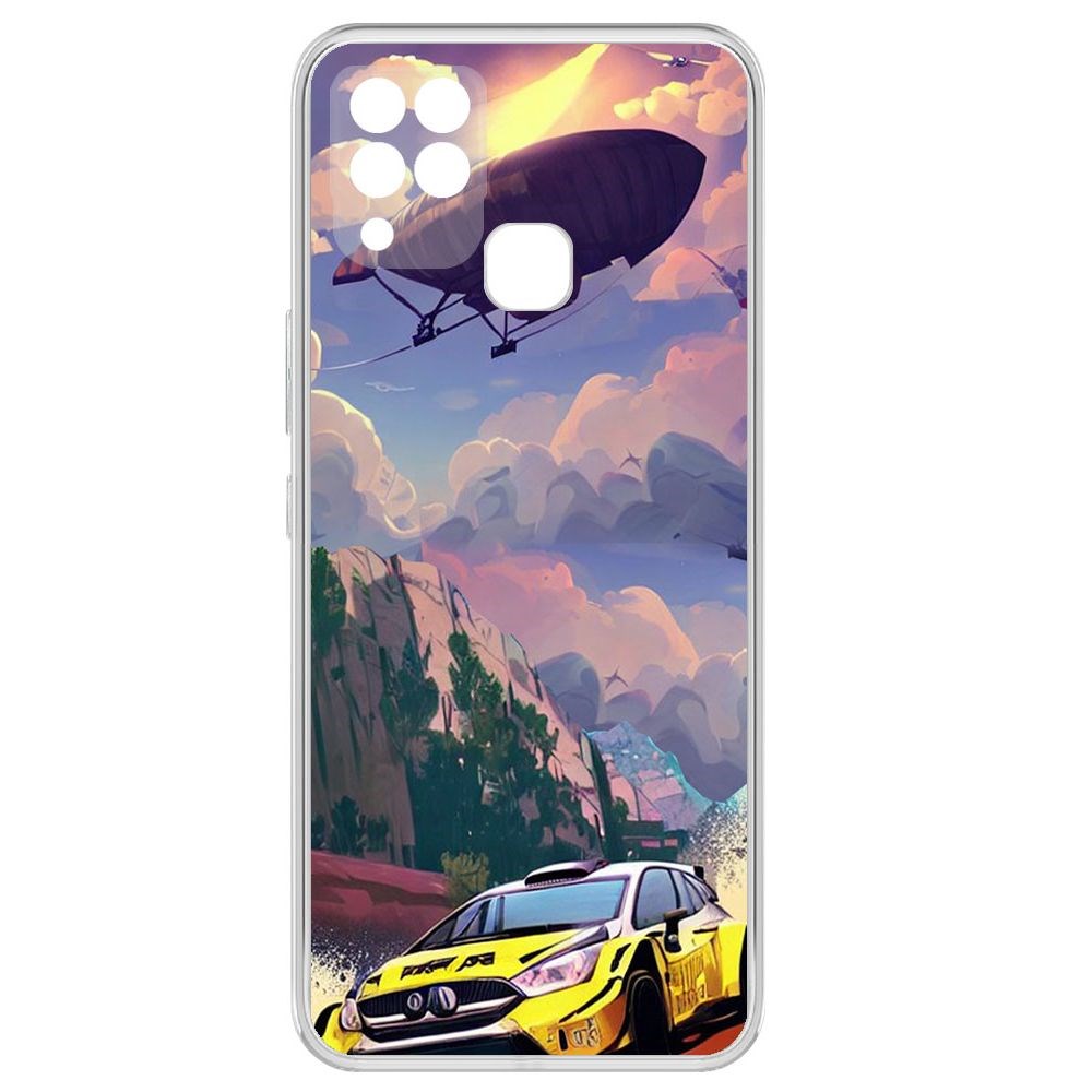 

Чехол-накладка Krutoff Clear Case Гонка для INFINIX Hot 10S