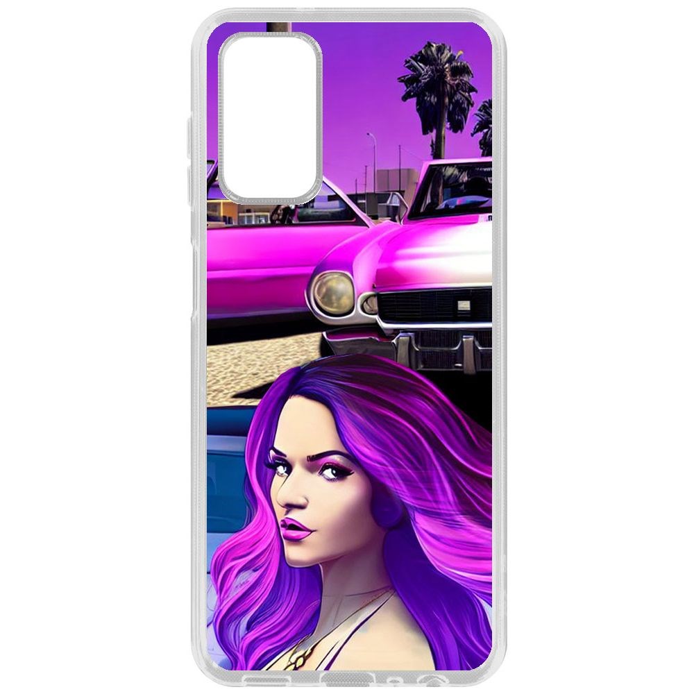 Чехол-накладка Krutoff Clear Case Жизнь в розовом для Samsung Galaxy A13 (A135)