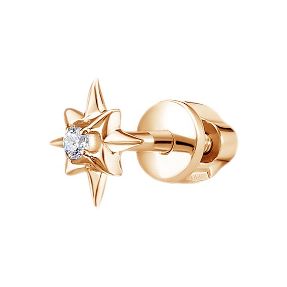 

Моносерьга из красного золота с бриллиантом Vesna jewelry 42190-150-00-01, 42190-150-00-01