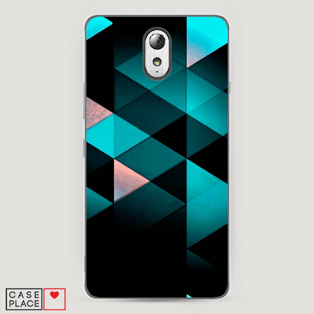 

Чехол Awog на Lenovo Vibe P1m / Леново Vibe P1m "Геометрия 16", Голубой;черный, 111350-3